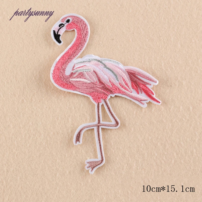 PF Фламинго Цветок Вышитые Патчи Бабочка Патч для Наклейки Одежды Аксессуары