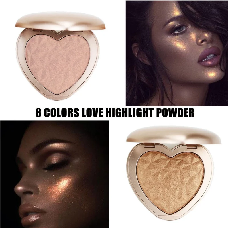 8 видов цветов новинка блестящий хайлайтер пудра палитра контур лица макияж