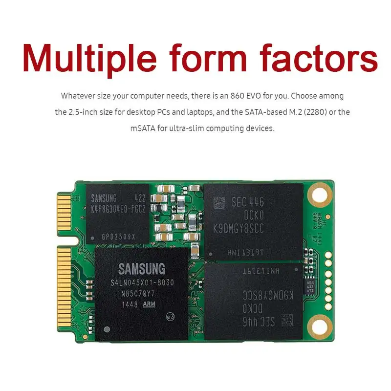 Samsung 1 ТБ SSD mSATA твердотельный накопитель 250GB 500GB 860 EVO 6 ГБ/сек. компьютер ноутбук Настольный MLC disco duro solido HD