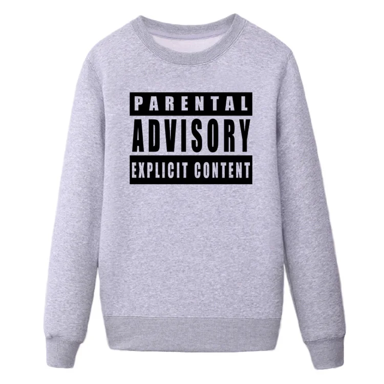 Модный Бренд мужчин Parental Advisory Печатных Толстовка Толстовки Спортивный Костюм