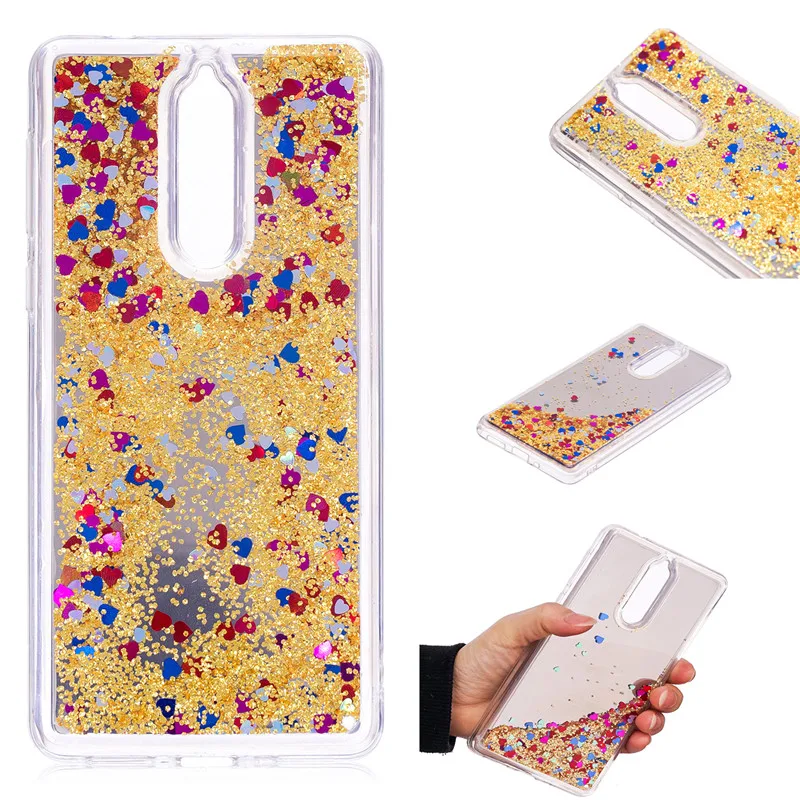 Жидкий блеск Зеркало чехол для Coque Nokia 8 Чехол Телефона 5 3 дюймов Задняя крышка