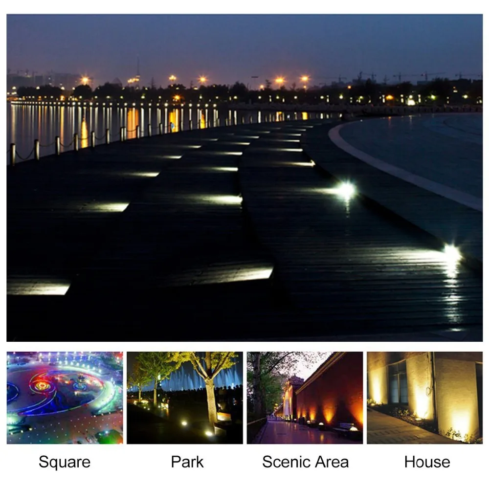 

4PCS/LOT 8LED Solar Light Waterproof Outdoor Solar Power Ground Lawn Light Buried Lamp Path Way Garden Decking Yard Lamps