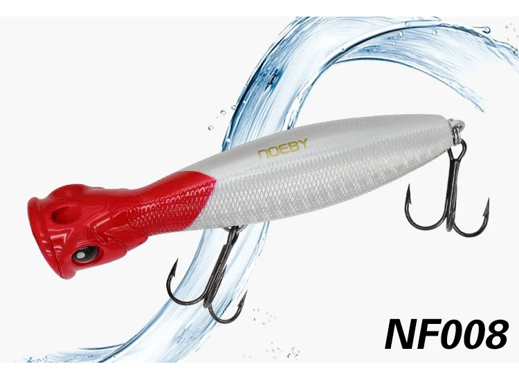 NF008 Рыболовные приманки NBL9100, приманка-Поппер, 100 мм, 17 г, волнистая альпинистская приманка, бионические жесткие приманки, рыболовные воблеры, снасти, Pesca - Цвет: NF008