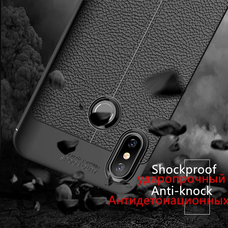 Soft Silicon Case For Xiaomi 5X 6X 8 Lite Mix 2S Max 3 litchi Skin Cover Redmi 4X S2 Note 5 6 Pro TPU Coque on Pocophone F1 |