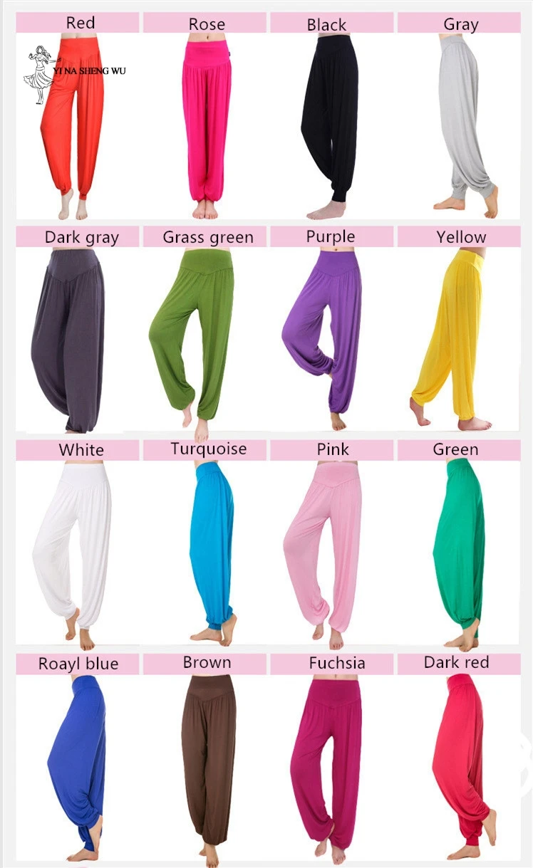 New women large size casual Modal harem pants lady Dance practice pants yoga suit Long Trousers Bloomers dancewear