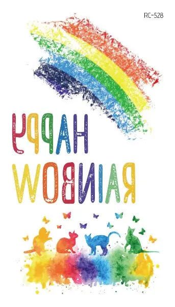 RC-528 Серия HyunA ins, красочная татуировка с радужным выражением, стикер для лица, рук, милое боди-арт, поддельное временное тату, водостойкое тату - Цвет: RC-528