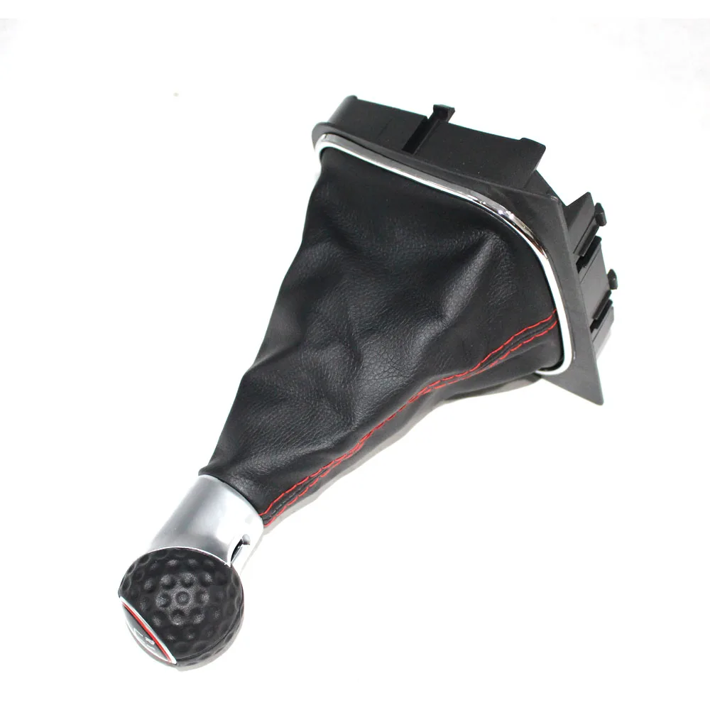 Для VW Golf 5 MK5 R32 для GTI 2004 2005 2006 2007 2008 2009 автомобиля Шестерни переключатель ручки для включения и выключения с кожаные ботинки