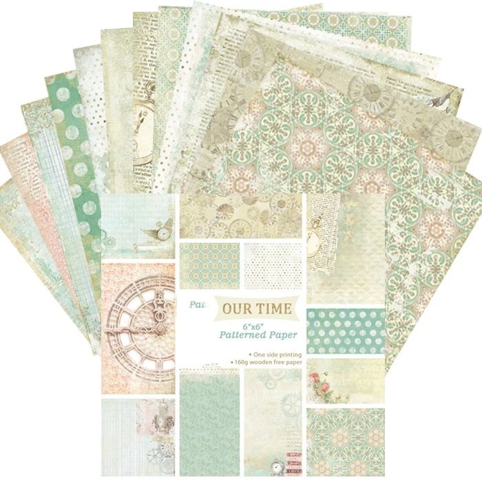 VUAWRTG 12pcs 6&quot Single-side Printed Mixed pattern creative papercraft art paper handmade scrapbooking kit set books | Дом и сад
