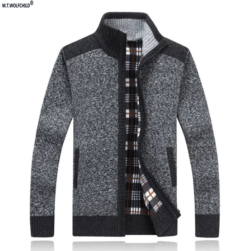 Fashion 2017 Men's New style brand long sleeve zipper cardigan sweaters thick warm mens outwear sweater casual |