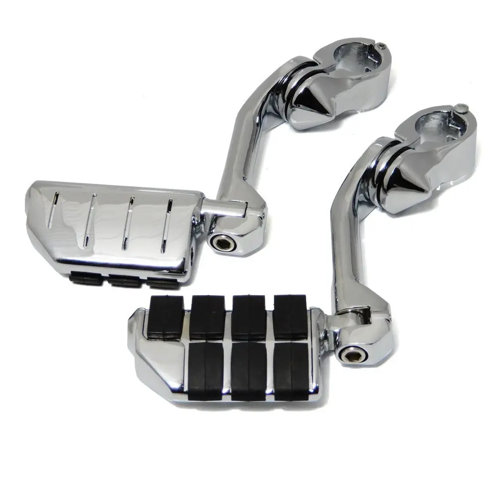 

Motorcycle Long Adjustable Highway Pegs for Harley 1.25" Engine Guard Sportster Softail Electra Glide Road King Street Glide