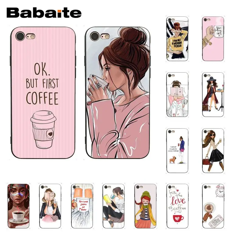 Женская кофейная телефонная застежка VOGUE Queen Princess Girl boss для iPhone 12 11 Pro 11Pro Max 8 7 6 6S Plus