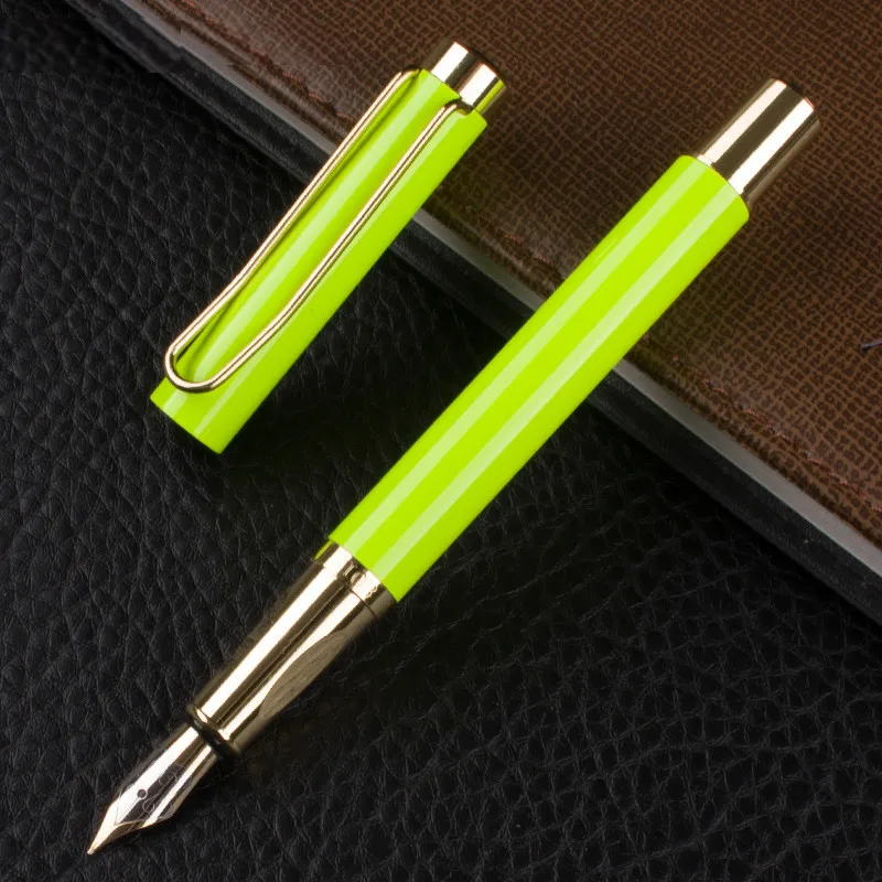 Luxury ink Metal Fountain Pen with 0.5mm Nib Writing Pens Office School Stationery Supplies Christmas Gift Free Shipping fuliwen perfect upscale silvery scales hewn fountain pen office writing gift pen free shipping