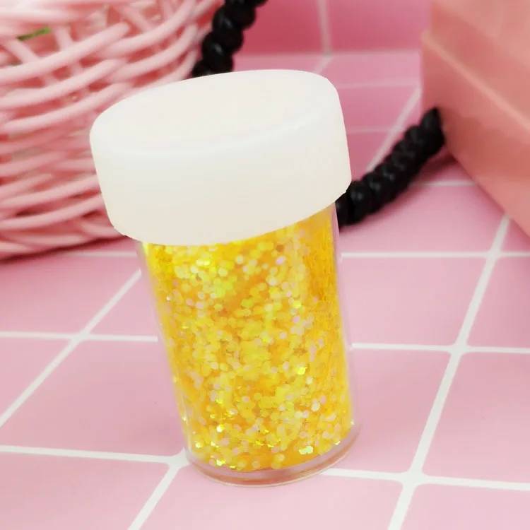 Yellow 12g 12 г блестки/блестящий наполнитель прозрачный/пушистый слайм коробка игрушки для детей талисманы Лепка глина DIY Набор аксессуаров Забавный подарок - Цвет: Yellow 12g