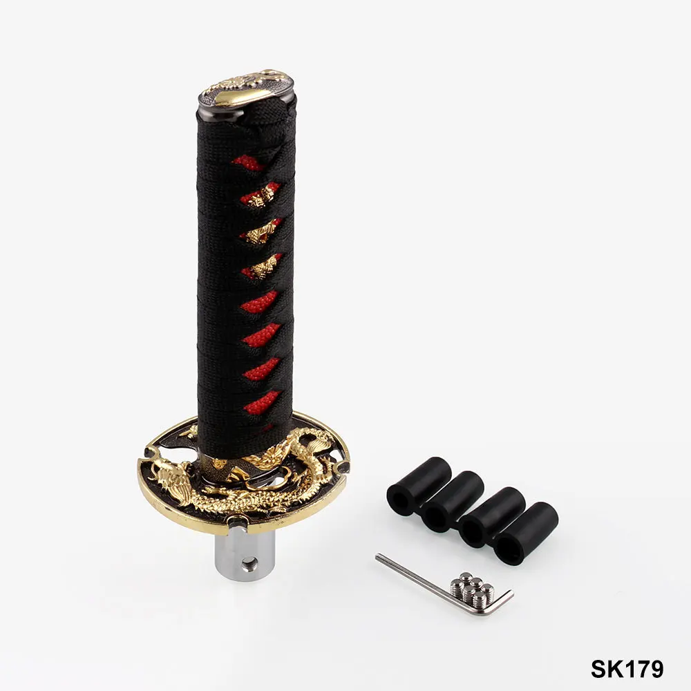 Stytlish 20CM Silver Gold Japanese Katana Gear Shift Knob Car Refitting Samurai Sword Accessories Universal For BMW Ford | Автомобили и