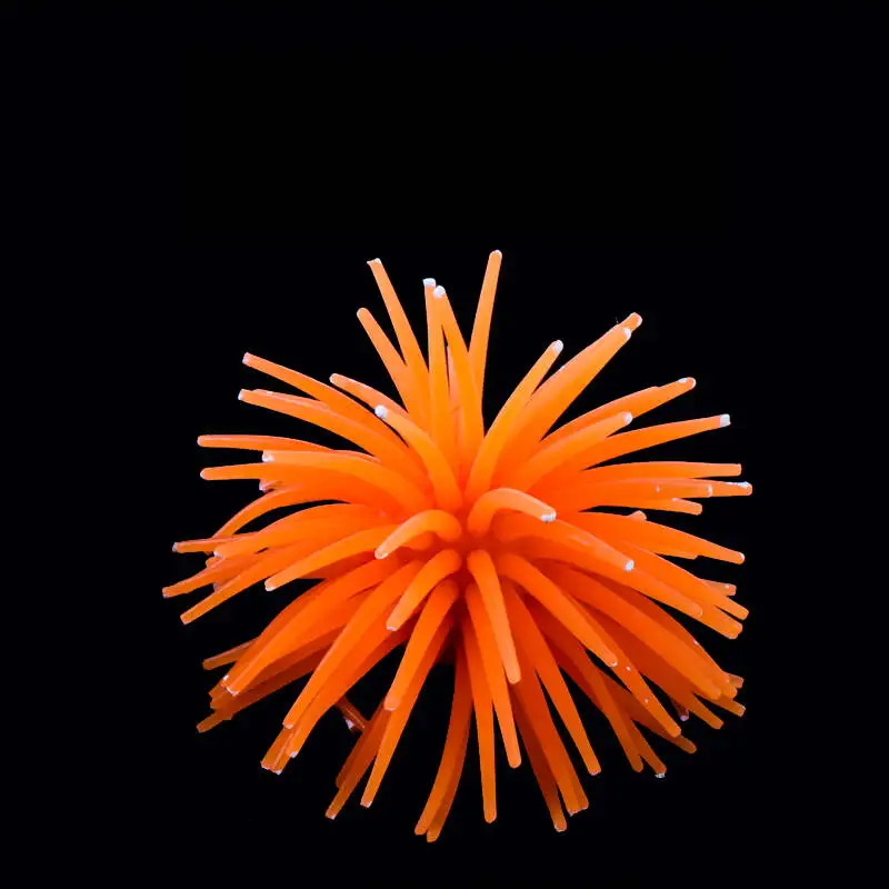 Orange Мягкий силиконовый искусственный Коралл растение аквариум растение украшение подводная лодка подводный орнамент - Цвет: Orange