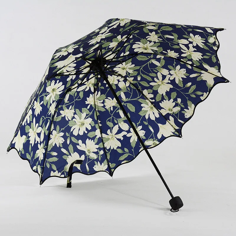1 шт. красивый зонтик с лилиями солнечный дождливый модный креативный