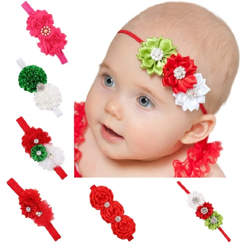 Kids Elastic flower headband Headbands Hair Girls baby Bowknot Hairband girl accessories set photography HB268S | Детская одежда и