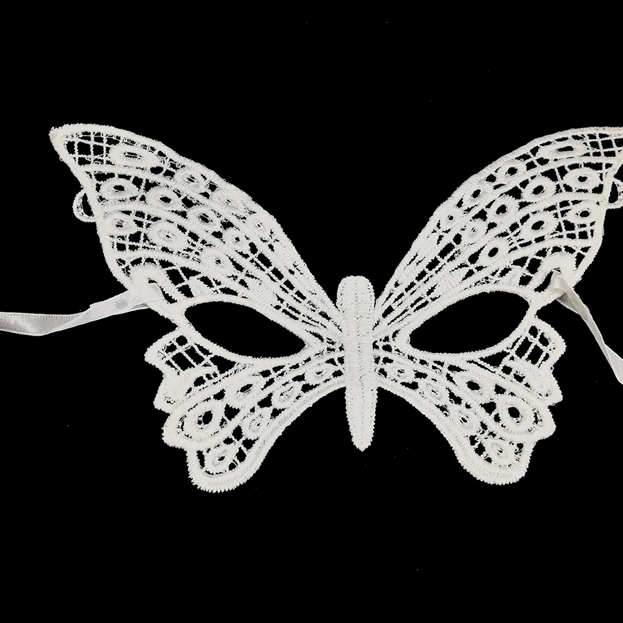 White Lace Sexy Masquerade Mask Catwoman Halloween Cutout Prom Party Accessories Carnival Fancy Dress Costume | Дом и сад