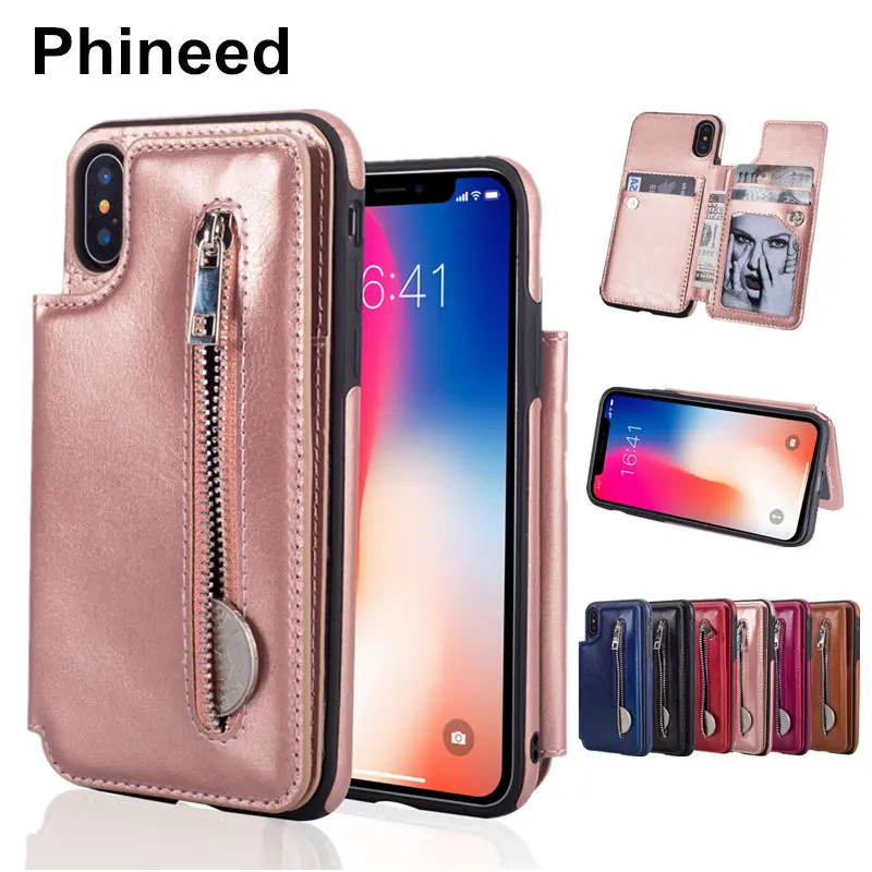 Чехол-Кошелек для Iphone X Роскошный деловой чехол с подставкой из искусственной