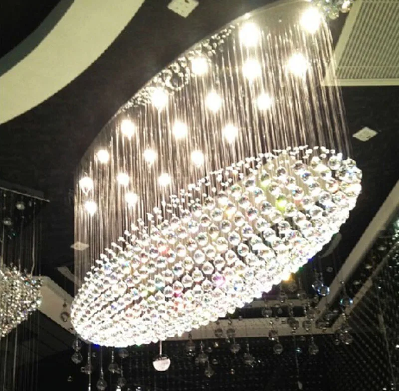 Овальный подсвечник роскошная вилла отель Инженерная лампа хрустальная