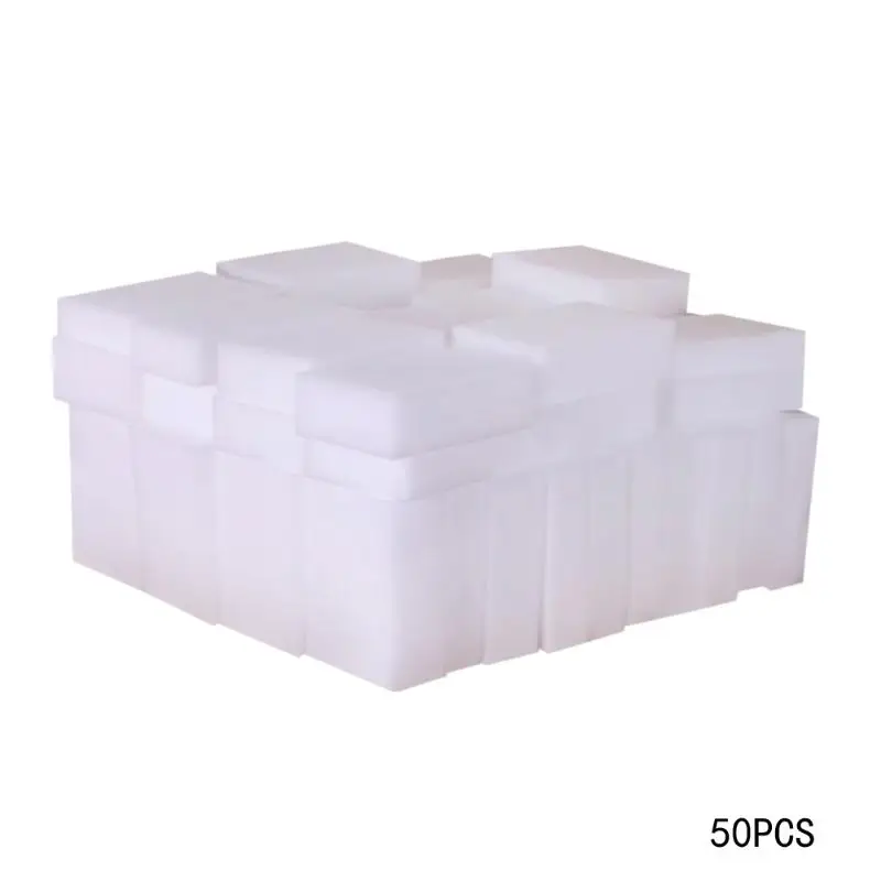 50pcs 20/50/100 шт Многофункциональные кухонные губки моющая Чистящая губка для чистки карборунд бытовые чистящие средства ластик - Цвет: 50pcs