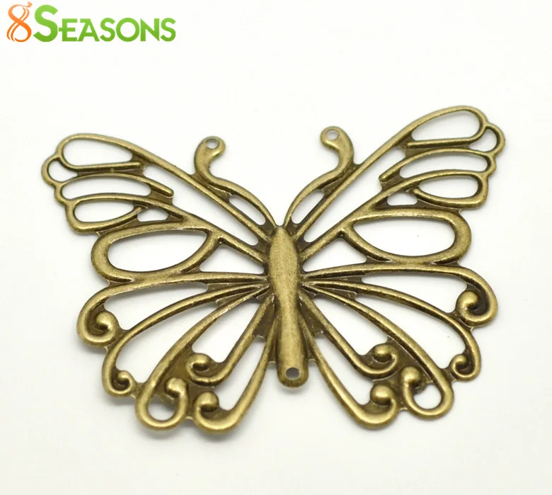 8 сезонов 30 шт. с бронзовой филигранью под старину соединители для обертывания бабочек подвески сделай сам 6
