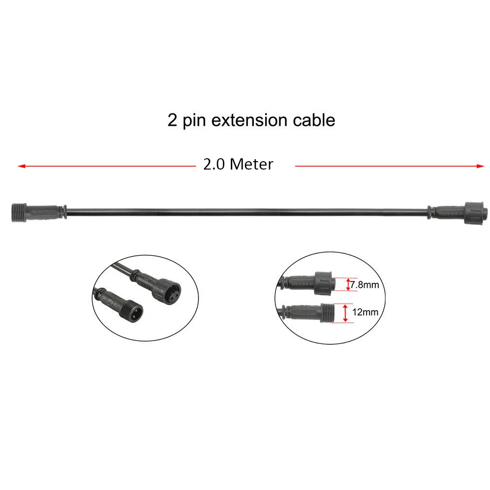 4x 6.56FT 2pin IP68 удлинитель провода водонепроницаемые мужские и женские разъемы для
