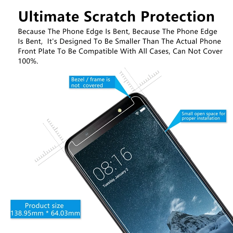 2 шт./лот 2.5D Закаленное стекло для Vodafone Smart N9 lite Защитная пленка экрана 5 34 дюймов |