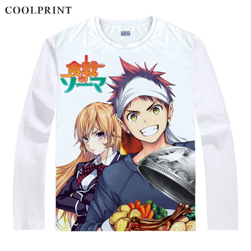 Пищевые войны Shokugeki no Souma футболки разных стилей рубашки с длинным рукавом Soma Yukihira