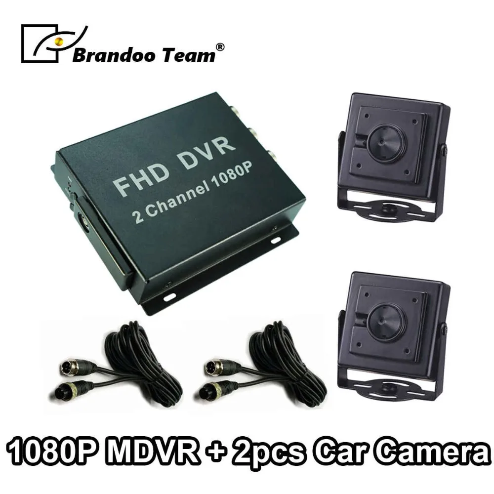 2 канала 1080P SD мини Мобильный DVR рекордер включает шт. 200MP AHD внутренняя