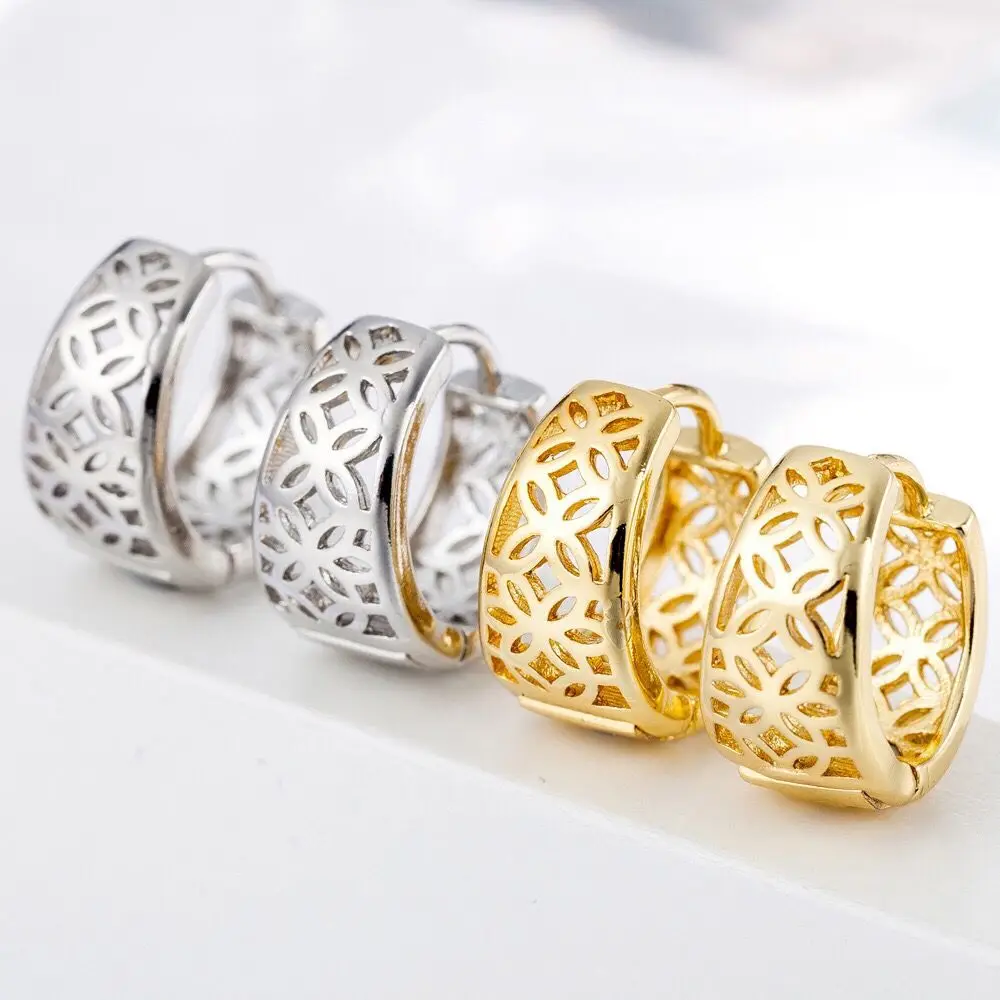 Женские ажурные серьги MxGxFam золотистого цвета 18 K Европейская мода|gold earrings k|earring