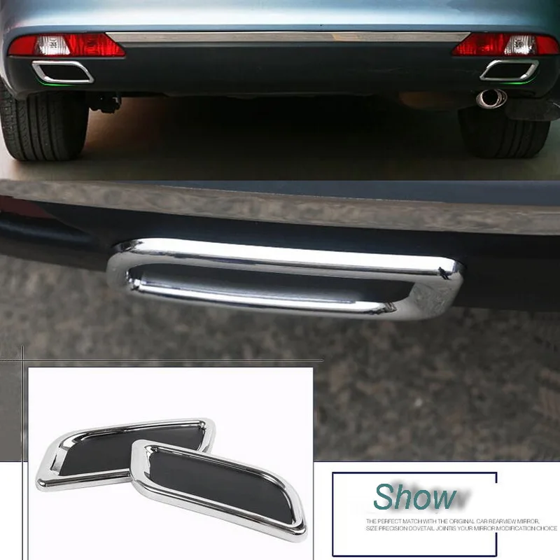 2 шт. DIY Автомобильный Стайлинг ABS хром задний бампер украшения выхлопной трубы хвост горло наклейки для Citroen C4 C5 Elysee аксессуары
