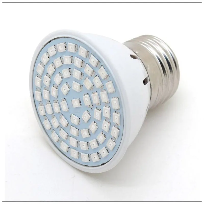 LED E27 12 Вт лампа для выращивания SMD 60 светодиодов AC 220 В полный спектр комнатных