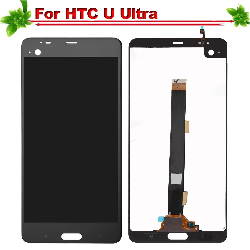 100% Tested for HTC U ULtra LCD Display Touch Screen Digitizer Assembly Replacement Ultra 5.7" Black | Мобильные телефоны и