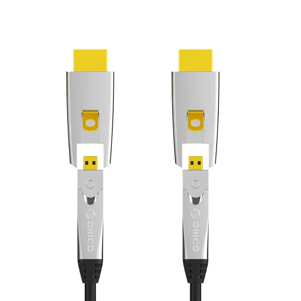 ORICO 2 в 1 переключатель свободно HDMI2.0 кабель HDMI к HDMI/Micro HDMI кабель 4 к 60 Гц 18 Гбит/с для ТВ ПК проектор ноутбук компьютер - Цвет: 2 Micro HDMI port