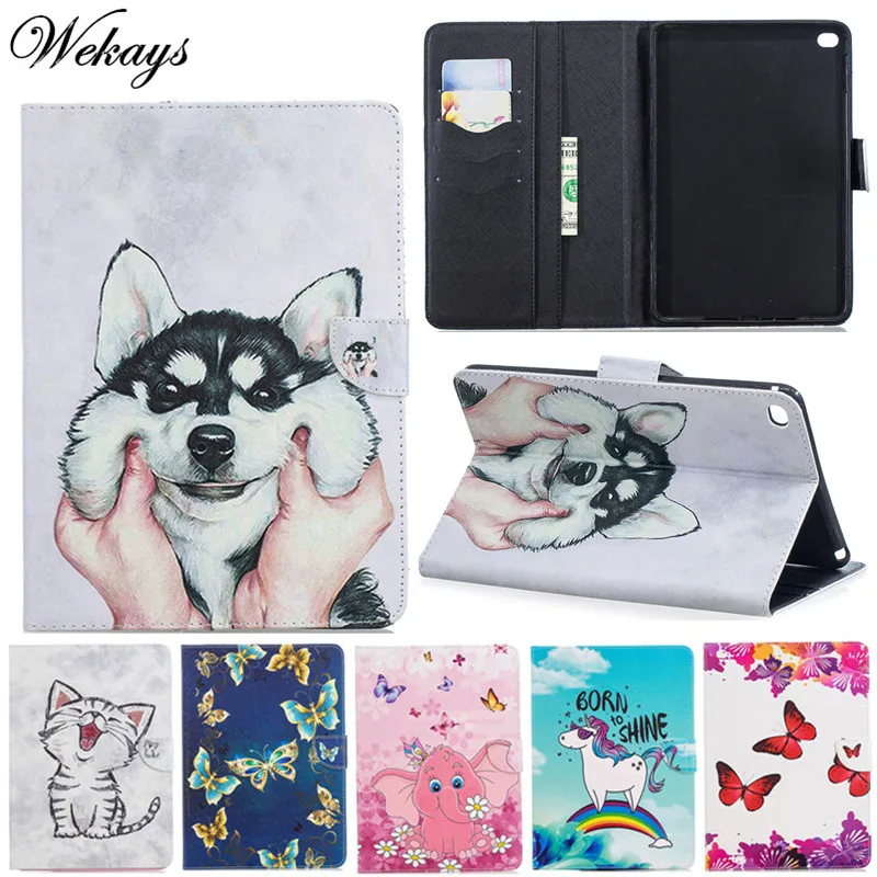 Чехол Wekays для IPad Mini 4 кожаный чехол-книжка с мультяшной собачкой и подставкой