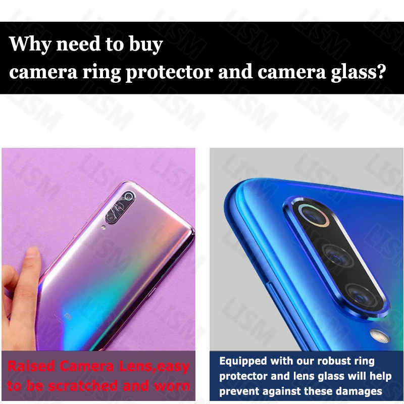 Для задней камеры Xiao mi 9 mi 9 SE Red mi Note 8/7/Pro Алюминиевый чехол с металлическим кольцом для защиты экрана или с задней стеклянной пленкой для объектива