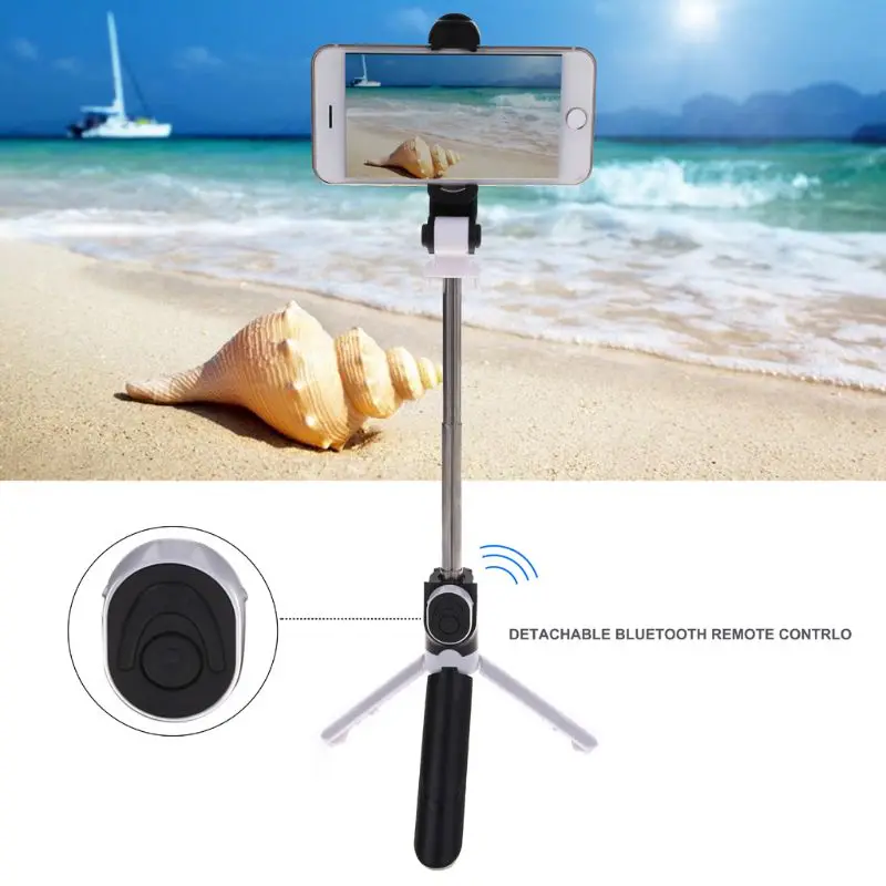 Handheld Tripod Selfie Stick 2 in 1 Bluetooth Extendable Monopod for iPhone Samsung Huawei mobile phone | Электроника