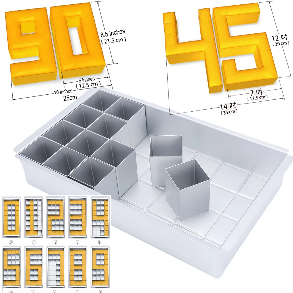 High Quality Alphabet Letters Number aluminium alloy Baking Cake Pan Mold Modular Adjustable Shape Bread Dish |
