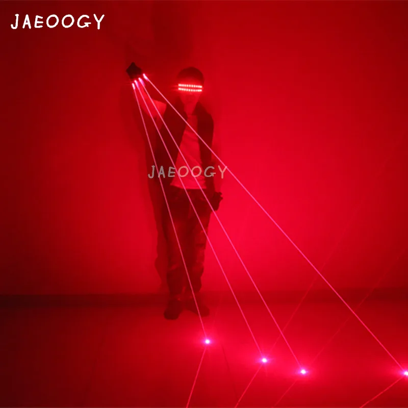 Лазерные перчатки красные люминесцентсветодиодный очки для бара ночного клуба