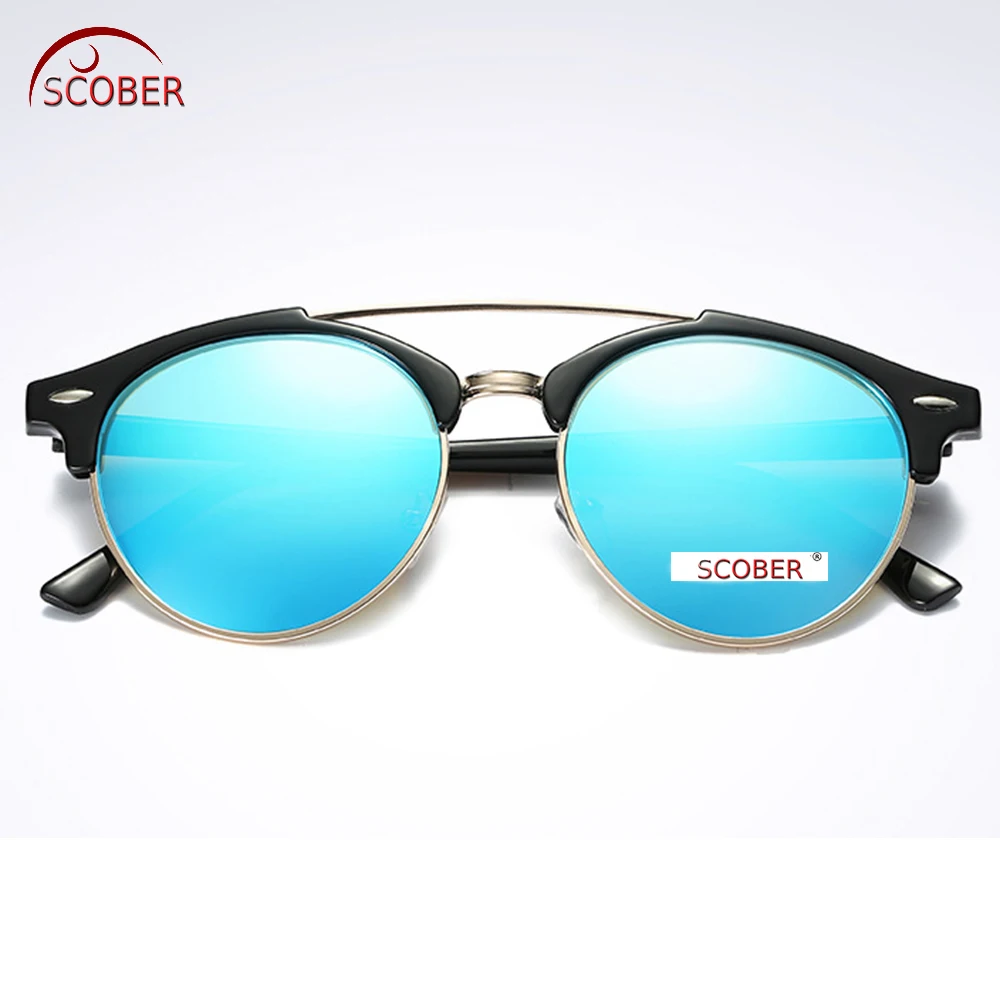 Oculos Masculino Ретро винтажный круглый мужские Поляризованные солнечные очки на заказ близорукость минус рецептурные линзы-от 1 до 6