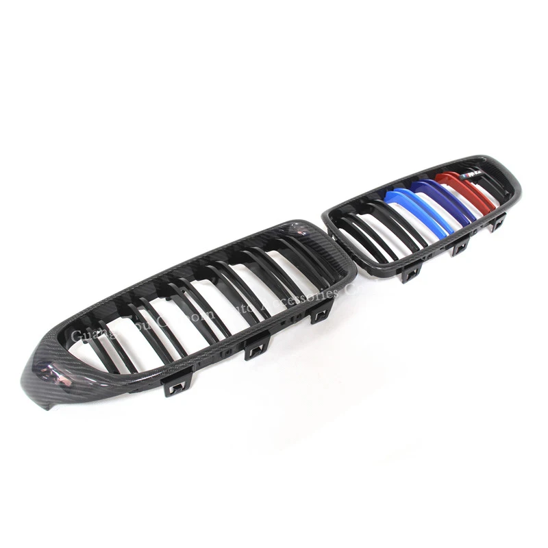 Для-BMW F32/F33/F36/ F80/ F82/ F83 2014-2016 двойная планка передняя решетка из углеродного
