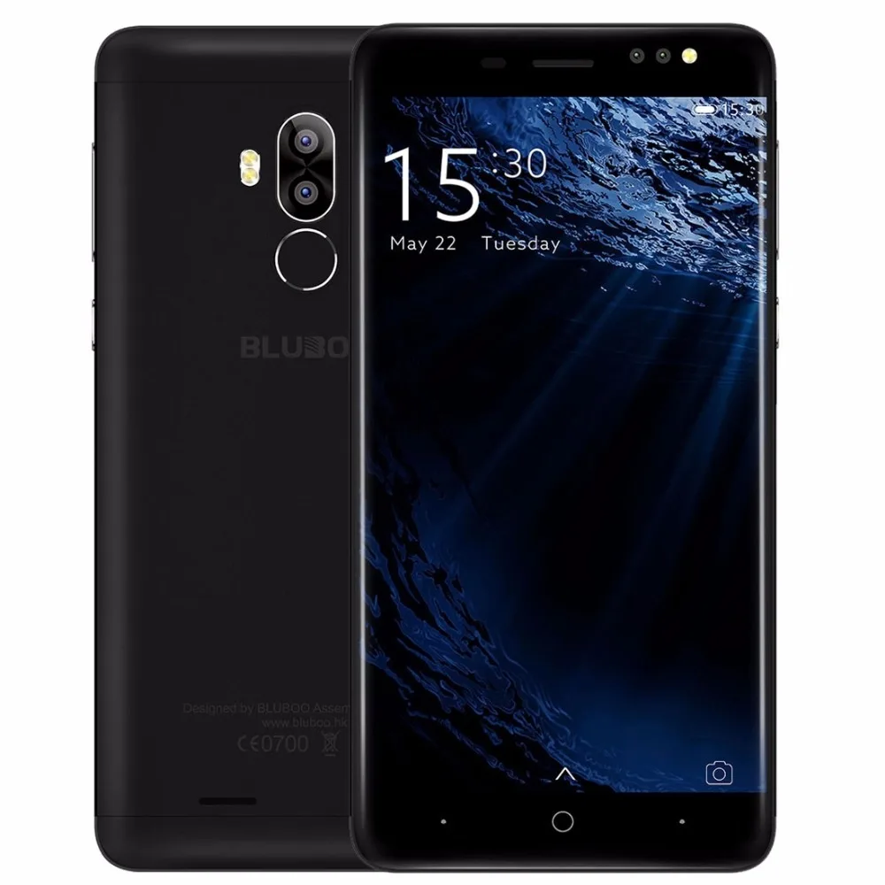Black BLUBOO D1 Мобильный телефон 5,0 дюймов 8 Мп двойная задняя камера MTK6580 четырехъядерный 2 Гб ОЗУ 16 Гб ПЗУ Android 7,0 Nougat 2600 мАч смартфон - Цвет: Black
