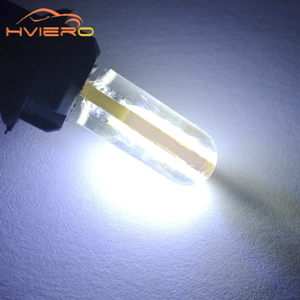 T10 W5W Белый Красный COB LED Silicagel водонепроницаемый 194 147 501 клиновидный светодиодный автомобильный габаритный фонарь для чтения, купольная лампа, автомобильная парковочная лампа, DC 12 В