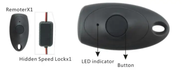 Скрытый замок скорости AS01M для мотоцикла с функцией дистанционного управления