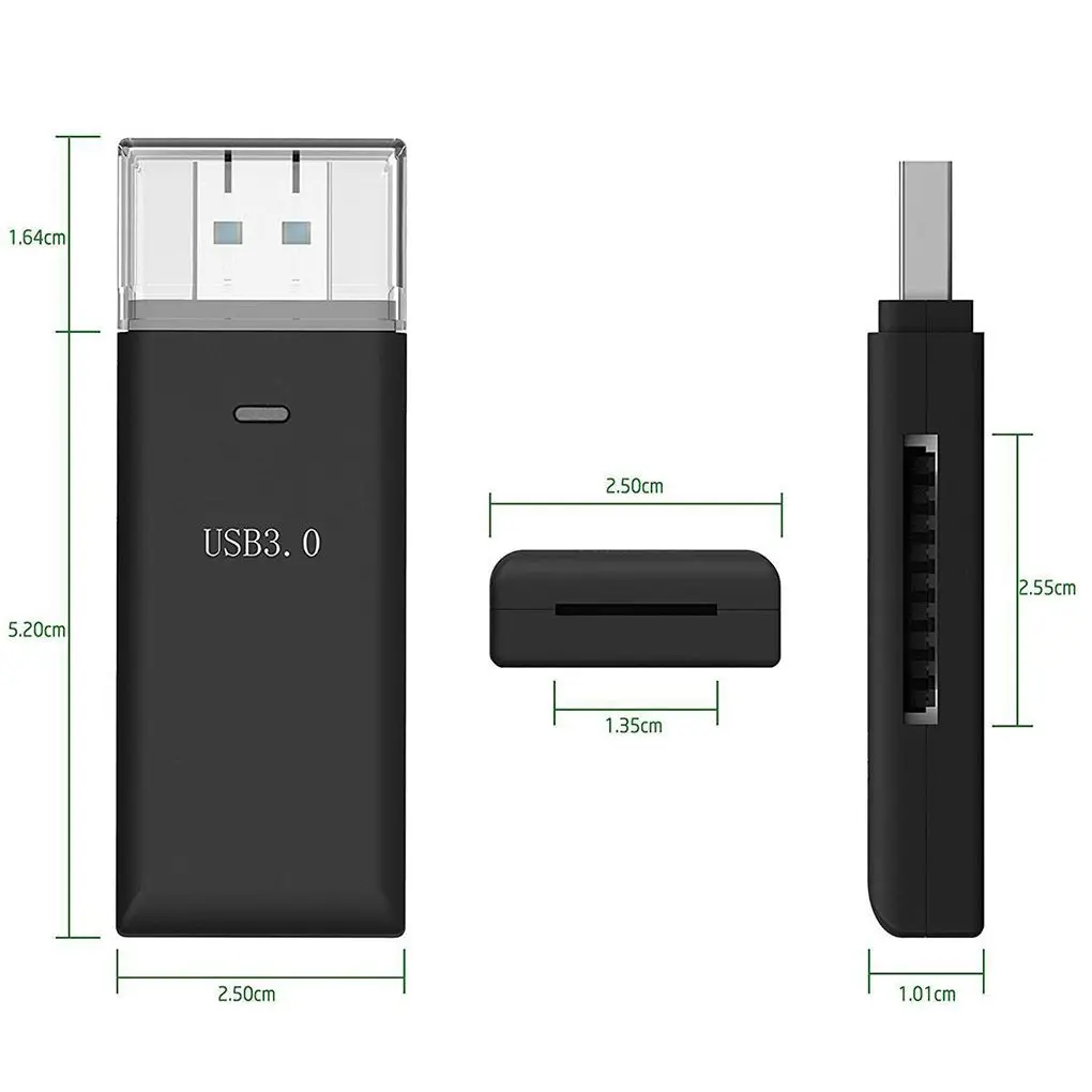 Высокое качество USB 3,0 Multi 2 в 1 память Телефон Card Reader 5 Гбит/с адаптер для SD/TF micro SD ПК Компьютерные аксессуары