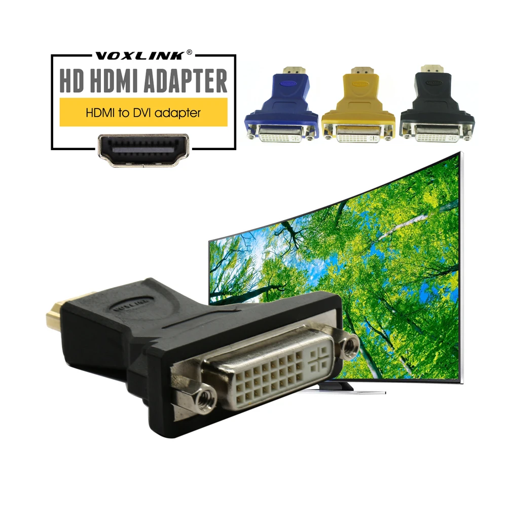 Voxlink HDMI/DVI 24 + 1 адаптер женщин и мужчин 3D 1080 P HD ТВ конвертер для ПК PS3 проектор