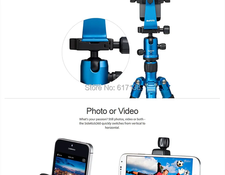 MeFOTO SideKick360 MPH100 адаптер для смартфона, держатель для мобильного телефона, легкий кронштейн для мини Гибкий штатив