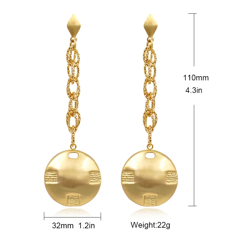 Sunny Jewelry модные ювелирные изделия 2020 женские длинные висячие серьги медные