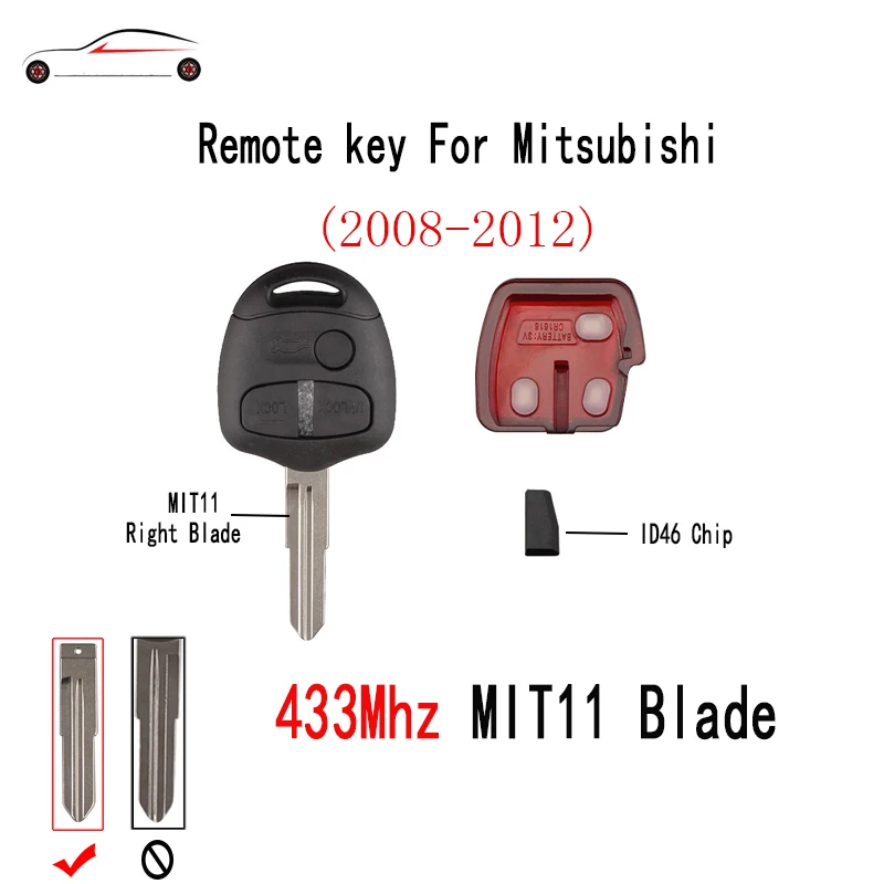 GORBIN 3BT 433 Мгц дистанционный брелок для Mitsubishi Lancer Outlander 2008 2009 2010 2011 2012 оригинальный